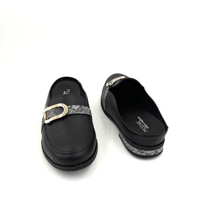 Mule Modare Preto Ultra Comforto com Fivela 7338.103