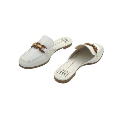 Mule Moleca Branco Com Pedrarias 5722104