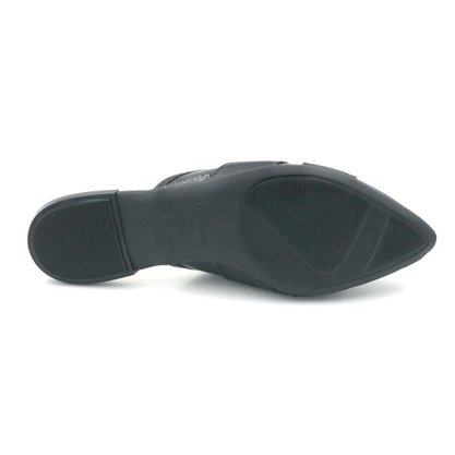 Mule Moleca Verniz Preto com Laço Bico Fino 5444.311