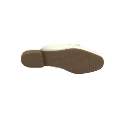 Mule Piccadilly Branco Salto Baixo 253002
