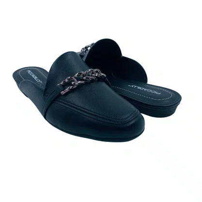 Mule Piccadilly com Corrente Preto 250252