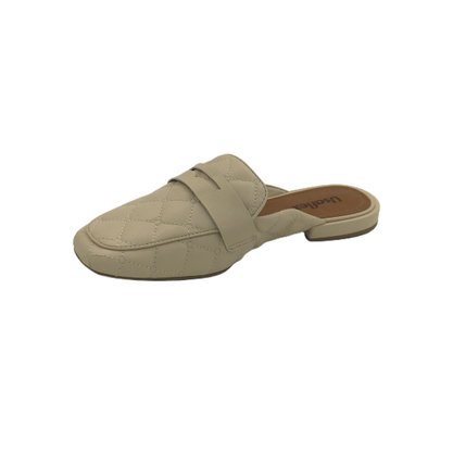 Mule Usaflex Matelassê Couro Creme AF1304