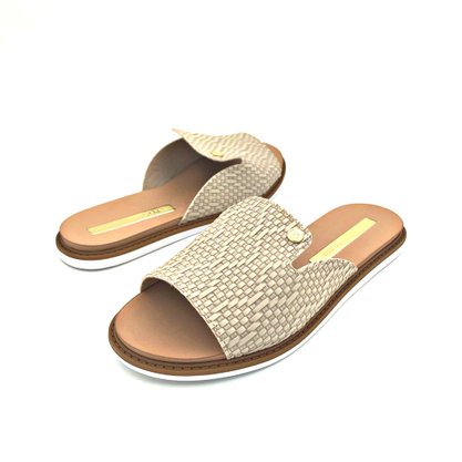 Rasteira Moleca Slide Creme 5443102