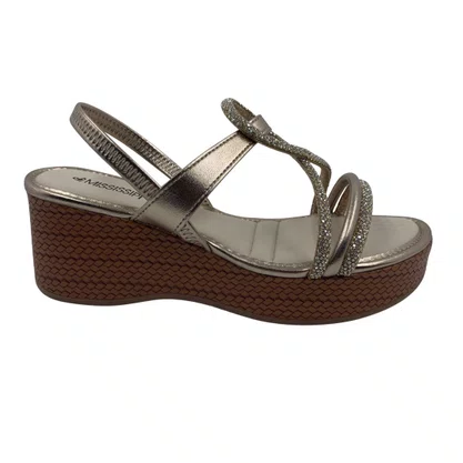 Sandália Anabela Mississipi Calce Fácil Dourada 501