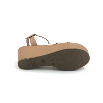 Sandália Anabela Renata Mello Bege/Camel 7655.58580