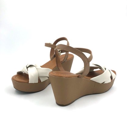 Sandália Anabela Renata Mello Bege/Camel 7655.58580