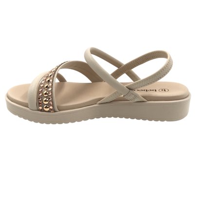 Sandália Bebecê Papete Flat Form Calce Fácil Nude 2289700