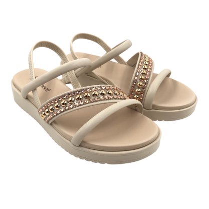 Sandália Bebecê Papete Flat Form Calce Fácil Nude 2289700