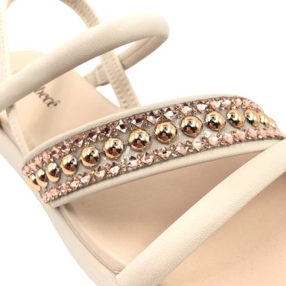 Sandália Bebecê Papete Flat Form Calce Fácil Nude 2289700