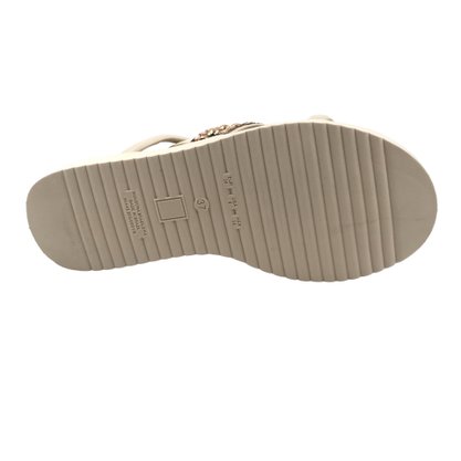 Sandália Bebecê Papete Flat Form Calce Fácil Nude 2289700