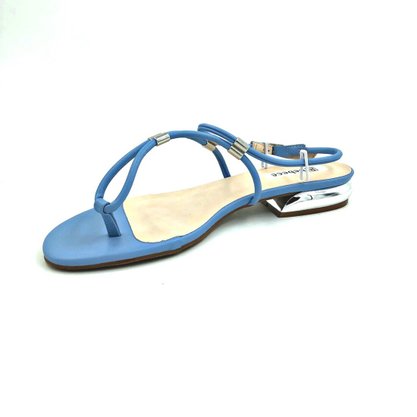 Sandália Bebecê Tiras Azul Salto Baixo 2533-404