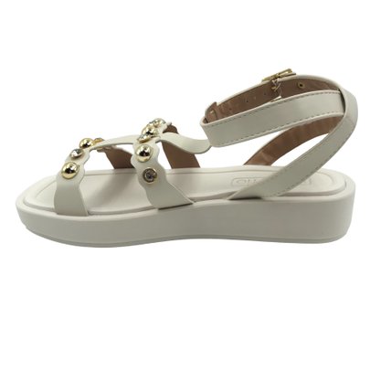 Sandália Beira Rio Flat Form com Detalhe Branca 8487210