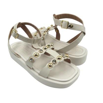 Sandália Beira Rio Flat Form com Detalhe Branca 8487210