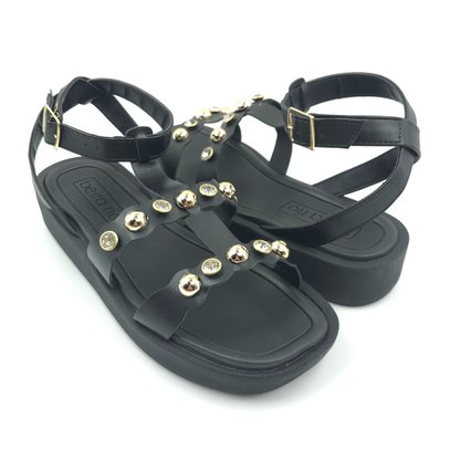 Sandália Beira Rio Flat Form com Detalhe Preta 8487210