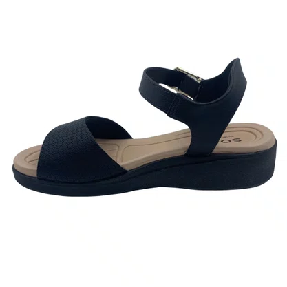 Sandália Calce Fácil Arco Soft Softli Preta 10268