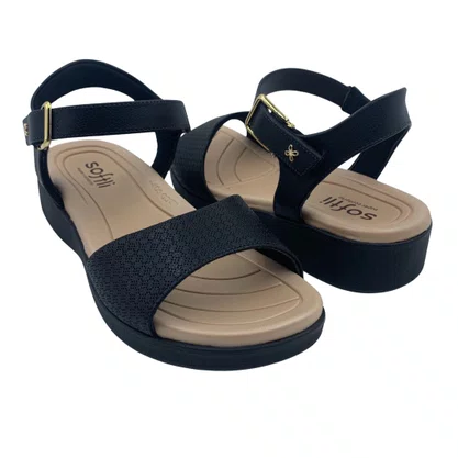 Sandália Calce Fácil Arco Soft Softli Preta 10268