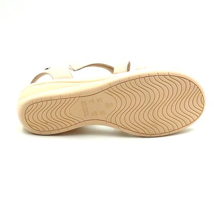 Sandália Comfortflex Bege Anabela 2388404