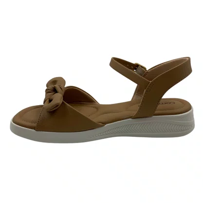 Sandália Comfortflex Bege com Laço 2634404