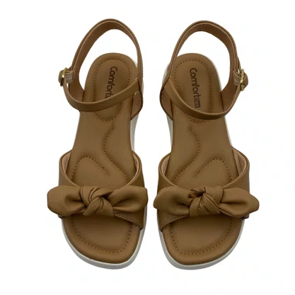 Sandália Comfortflex Bege com Laço 2634404