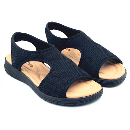 Sandália Comfortflex Calce Fácil Preta 2351402