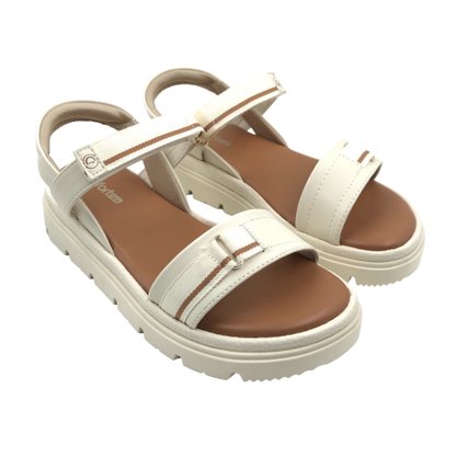 Sandália Comfortflex Flatform Bege Claro 2446403