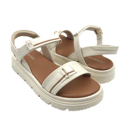 Sandália Comfortflex Flatform Bege Claro 2446403