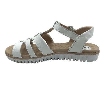 Sandália Comfortflex Papate Couro Branca 2245406