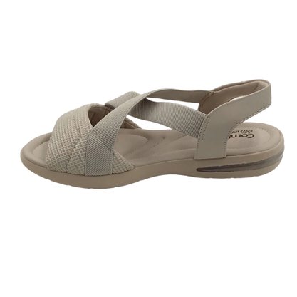 Sandália Comfortflex Papete Amortecimento Bege 2366402