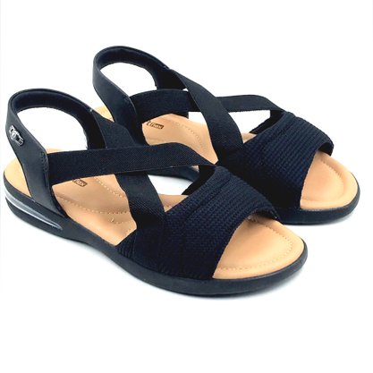 Sandália Comfortflex Papete Amortecimento Preta 2366402