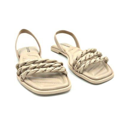 Sandália Comfortflex Rasteira Calce Fácil Pele 2141404