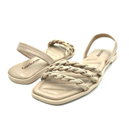 Sandália Comfortflex Rasteira Calce Fácil Pele 2141404