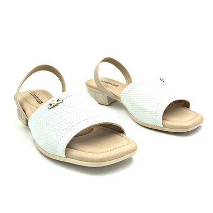 Sandália Comfortflex Salto Baixo Calce Fácil Gelo 2176403
