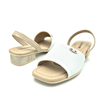 Sandália Comfortflex Salto Baixo Calce Fácil Gelo 2176403