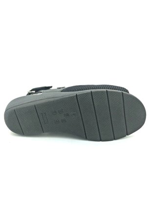 Sandália Comfortflex Tecido Preto Anabela Joanete 2096404