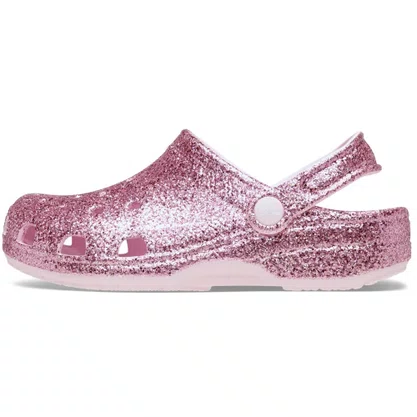 Sandália Crocs Original Infantil Chunky Glitter Rosa 21194