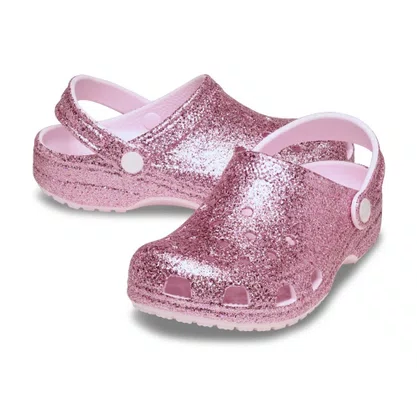 Sandália Crocs Original Infantil Chunky Glitter Rosa 21194