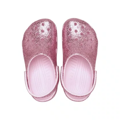 Sandália Crocs Original Infantil Chunky Glitter Rosa 21194