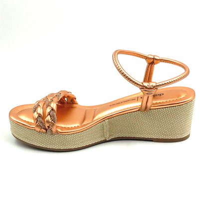 Sandália Dakota Anabela Rosê com Strass 6001