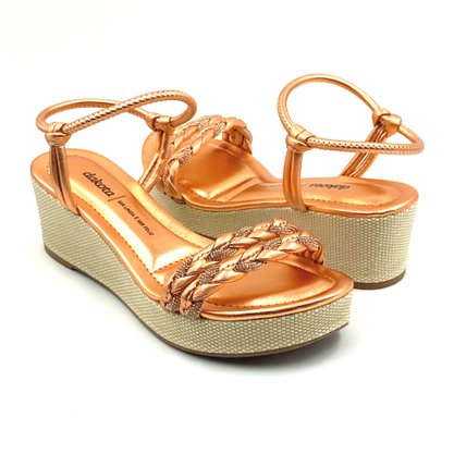 Sandália Dakota Anabela Rosê com Strass 6001