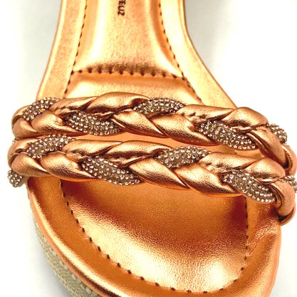 Sandália Dakota Anabela Rosê com Strass 6001