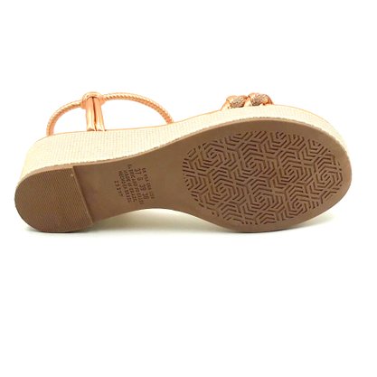 Sandália Dakota Anabela Rosê com Strass 6001