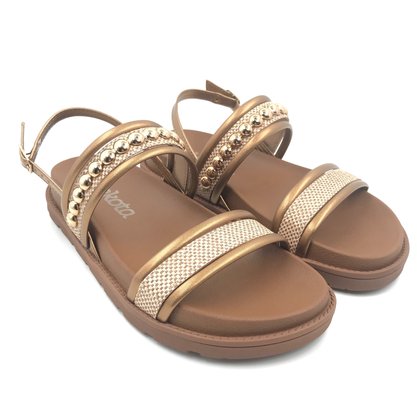 Sandália Dakota Papete com Enfeite Bronze 7822