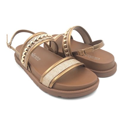 Sandália Dakota Papete com Enfeite Bronze 7822
