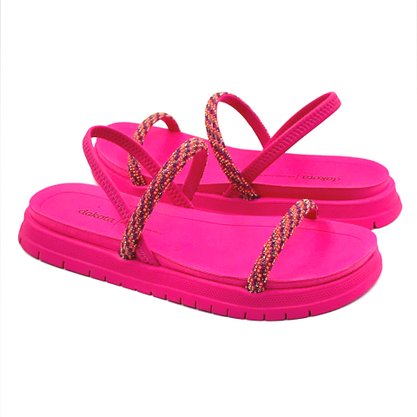 Sandália Dakota Papete com Strass Pink 6891