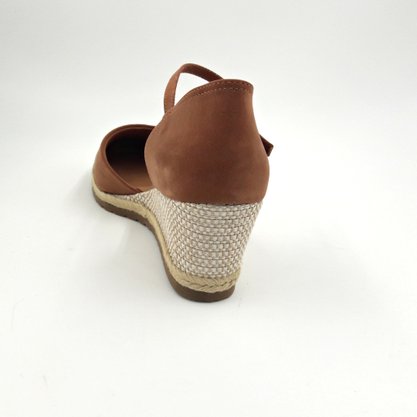 Sandália Espadrille Caramelo Bebecê Salto Anabela