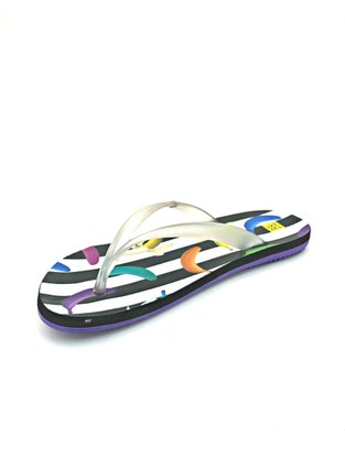 Sandália Feminina Kenner Ibiza Roxo Estampa Banana