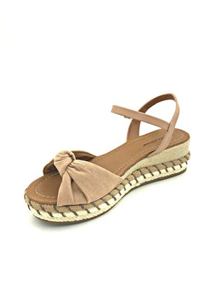 Sandália Flatform Com Nó Nobuck Pele Renata Mello 64064