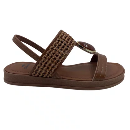 Sandália Flatform Dakota Calce Fácil Marrom 9711