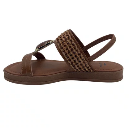 Sandália Flatform Dakota Calce Fácil Marrom 9711