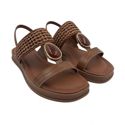 Sandália Flatform Dakota Calce Fácil Marrom 9711